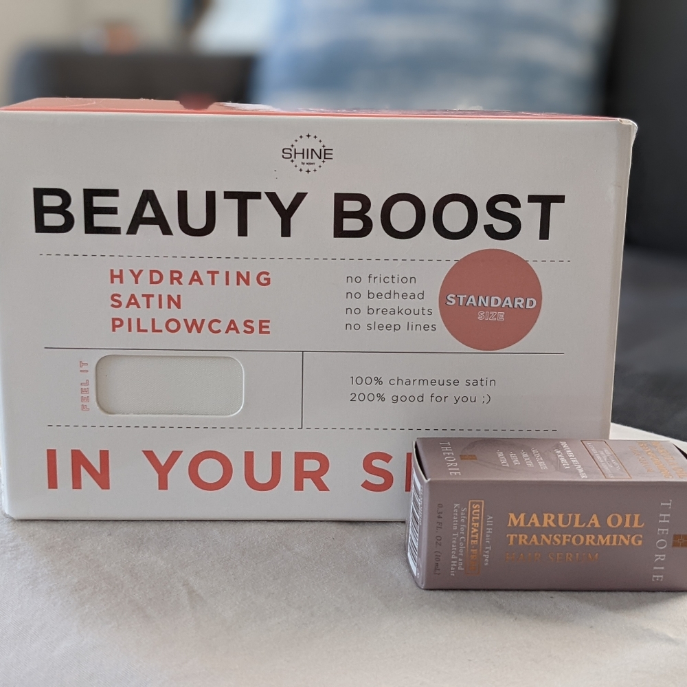 Satin pillowcase and hair serum bundle
